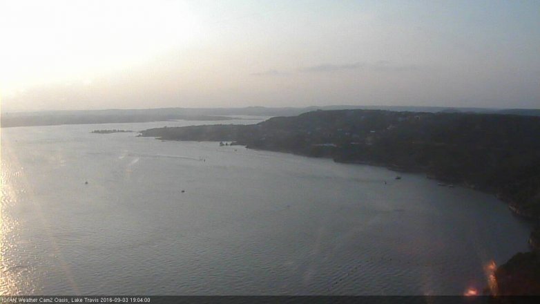 Lake Travis webcam, September 3, 2016 6:35 PM CT