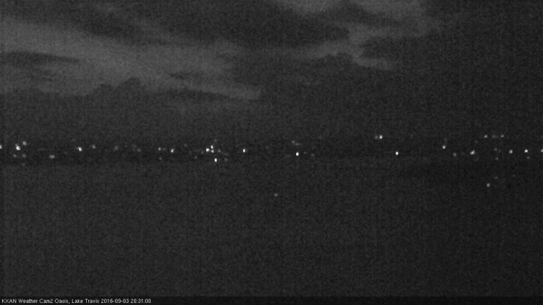 Lake Travis webcam, September 3, 2016 7:45 PM CT