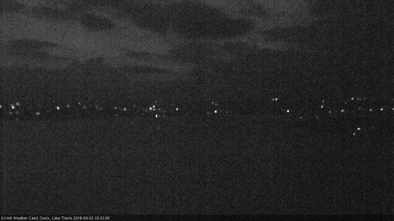 Lake Travis webcam, September 3, 2016 8:00 PM CT