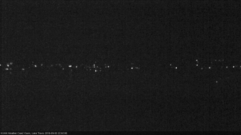 Lake Travis webcam, September 3, 2016 9:20 PM CT