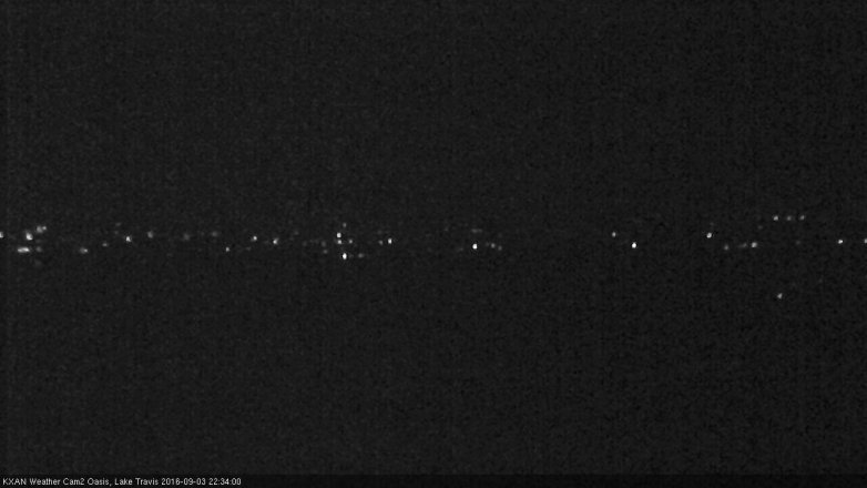 Lake Travis webcam, September 3, 2016 9:45 PM CT