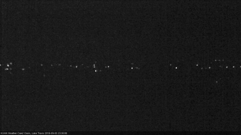 Lake Travis webcam, September 3, 2016 10:50 PM CT