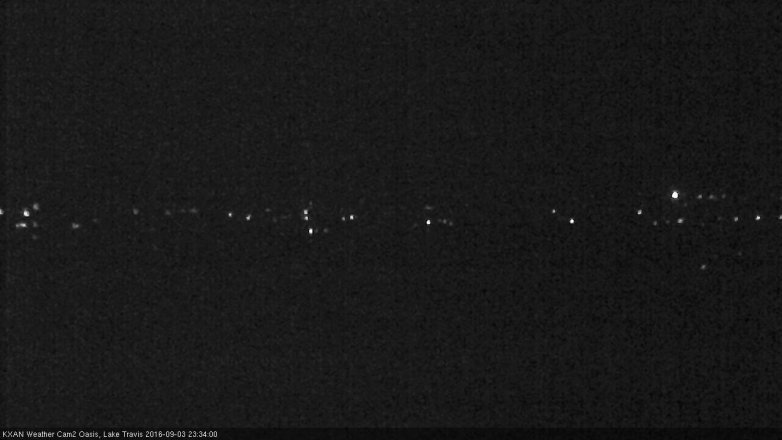 Lake Travis webcam, September 3, 2016 10:55 PM CT