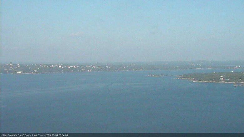 Lake Travis webcam, September 4, 2016 9:00 AM CT