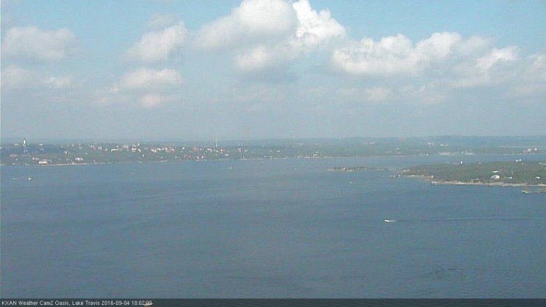 Lake Travis webcam, September 4, 2016 9:10 AM CT