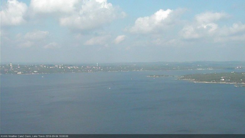 Lake Travis webcam, September 4, 2016 9:25 AM CT