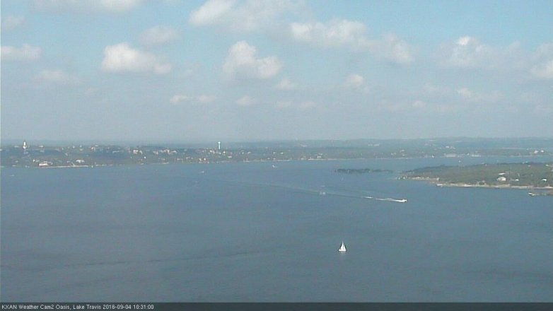 Lake Travis webcam, September 4, 2016 9:35 AM CT