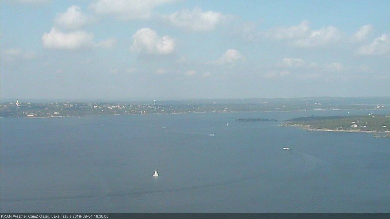 Lake Travis webcam, September 4, 2016 9:40 AM CT