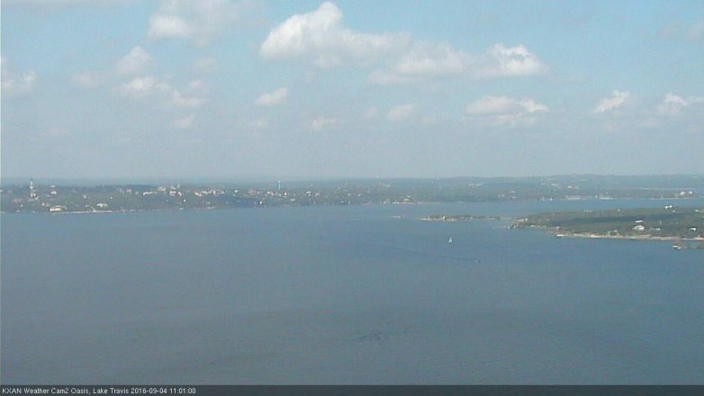 Lake Travis webcam, September 4, 2016 10:15 AM CT