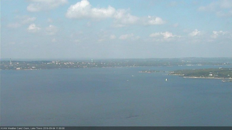 Lake Travis webcam, September 4, 2016 10:20 AM CT