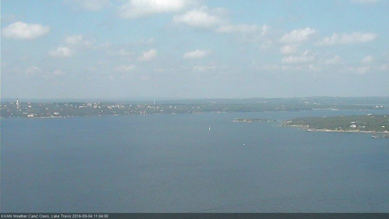 Lake Travis webcam, September 4, 2016 10:25 AM CT