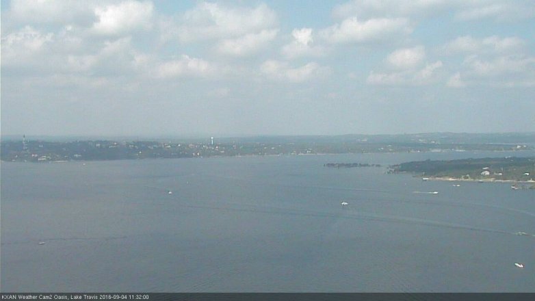 Lake Travis webcam, September 4, 2016 10:35 AM CT