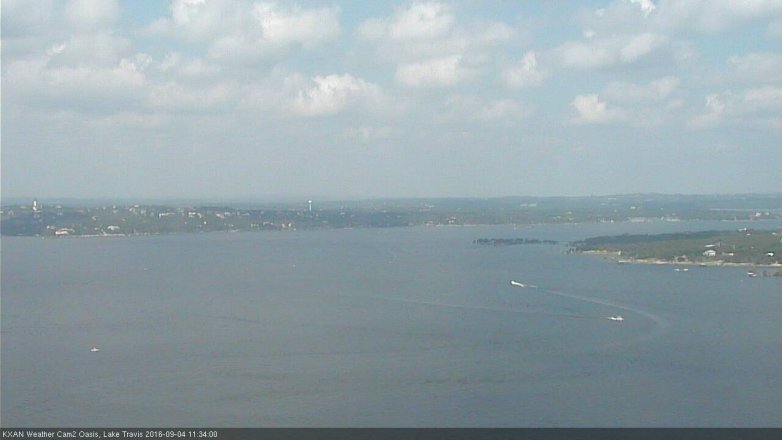 Lake Travis webcam, September 4, 2016 10:45 AM CT