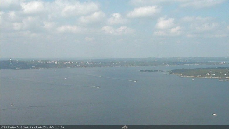 Lake Travis webcam, September 4, 2016 10:55 AM CT
