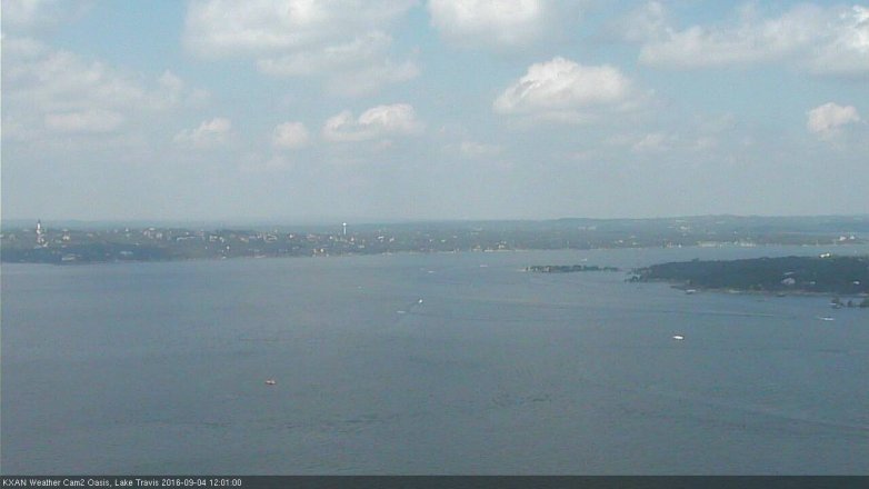 Lake Travis webcam, September 4, 2016 11:20 AM CT