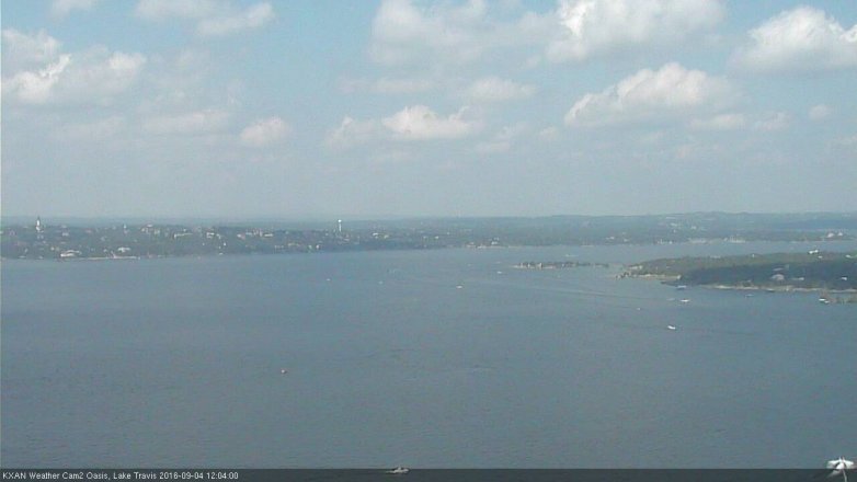 Lake Travis webcam, September 4, 2016 11:35 AM CT