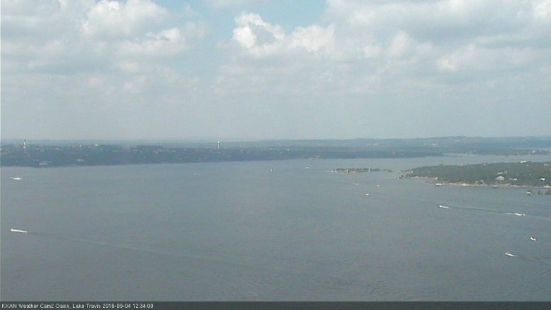 Lake Travis webcam, September 4, 2016 11:40 AM CT