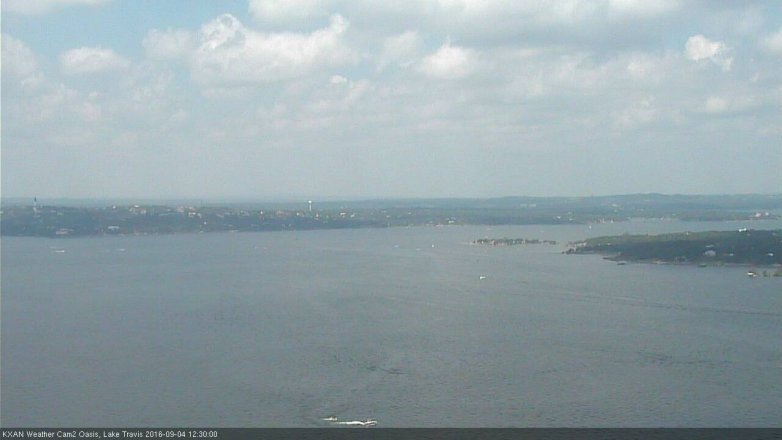 Lake Travis webcam, September 4, 2016 11:50 AM CT