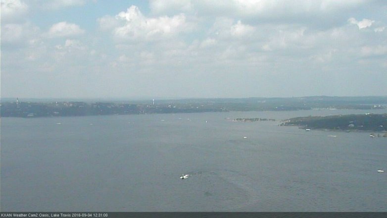 Lake Travis webcam, September 4, 2016 11:55 AM CT
