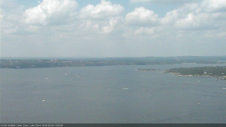 Lake Travis webcam, September 4, 2016 12:05 PM CT