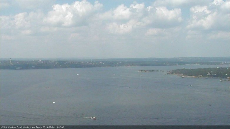 Lake Travis webcam, September 4, 2016 12:30 PM CT