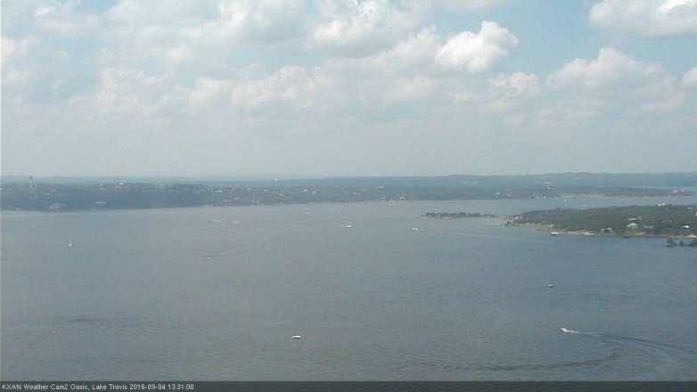 Lake Travis webcam, September 4, 2016 12:35 PM CT
