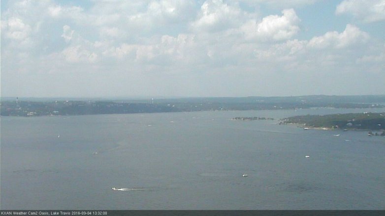 Lake Travis webcam, September 4, 2016 12:50 PM CT