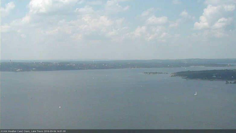 Lake Travis webcam, September 4, 2016 1:05 PM CT