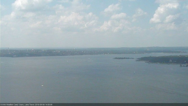 Lake Travis webcam, September 4, 2016 1:20 PM CT