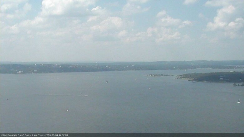 Lake Travis webcam, September 4, 2016 1:30 PM CT