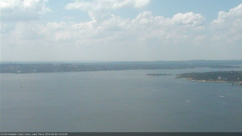 Lake Travis webcam, September 4, 2016 1:55 PM CT