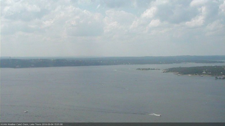 Lake Travis webcam, September 4, 2016 2:10 PM CT