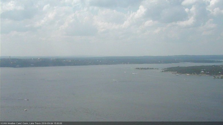 Lake Travis webcam, September 4, 2016 2:20 PM CT