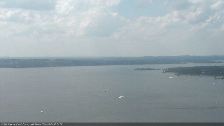 Lake Travis webcam, September 4, 2016 2:30 PM CT
