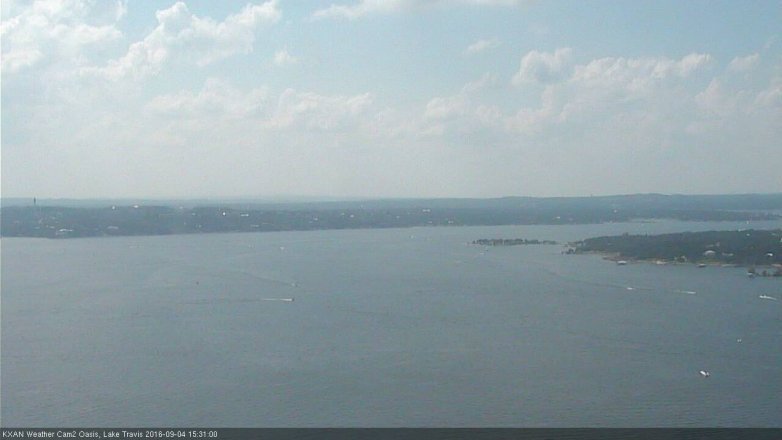 Lake Travis webcam, September 4, 2016 2:40 PM CT