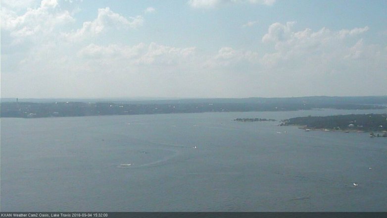 Lake Travis webcam, September 4, 2016 2:45 PM CT