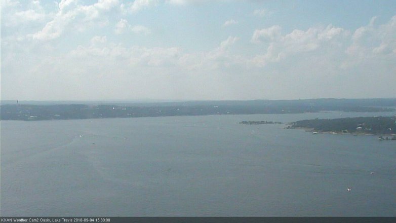 Lake Travis webcam, September 4, 2016 2:50 PM CT