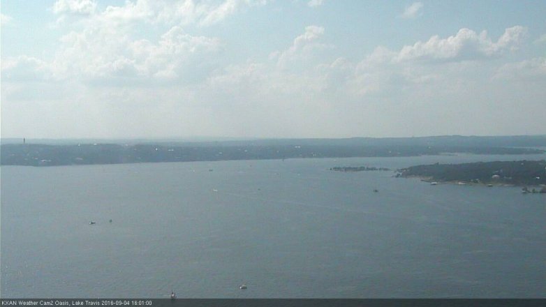 Lake Travis webcam, September 4, 2016 3:05 PM CT