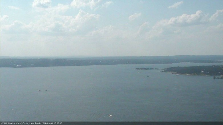 Lake Travis webcam, September 4, 2016 3:10 PM CT