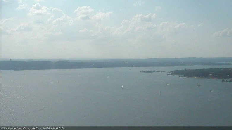 Lake Travis webcam, September 4, 2016 3:50 PM CT