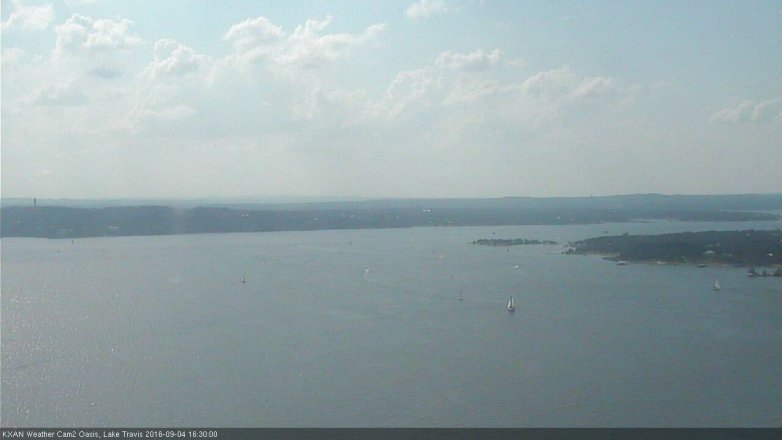 Lake Travis webcam, September 4, 2016 4:00 PM CT
