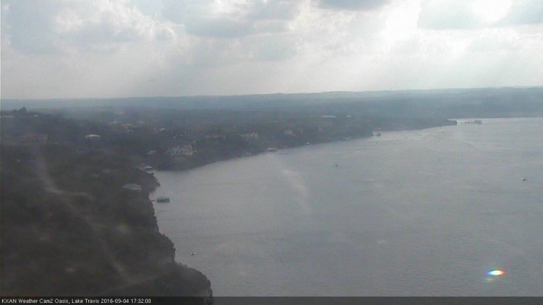Lake Travis webcam, September 4, 2016 4:40 PM CT