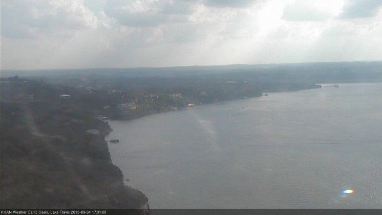 Lake Travis webcam, September 4, 2016 4:45 PM CT