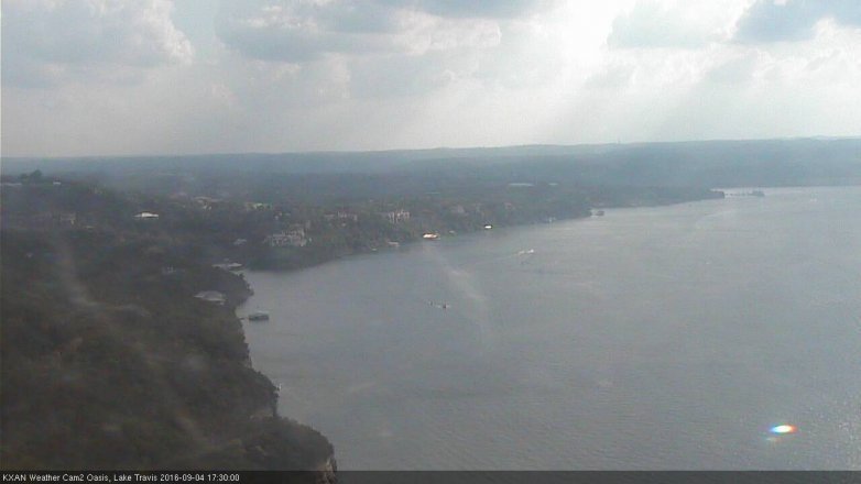 Lake Travis webcam, September 4, 2016 4:55 PM CT