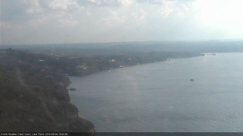 Lake Travis webcam, September 4, 2016 5:15 PM CT