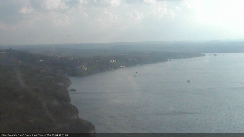 Lake Travis webcam, September 4, 2016 5:20 PM CT
