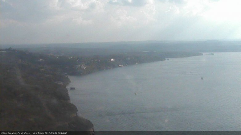 Lake Travis webcam, September 4, 2016 5:25 PM CT