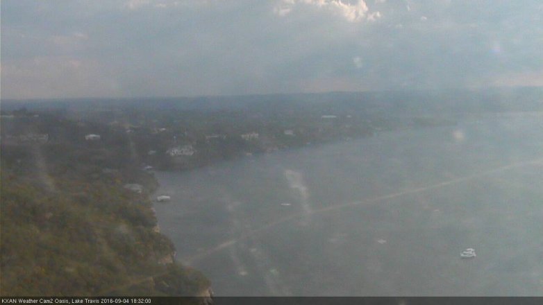 Lake Travis webcam, September 4, 2016 5:40 PM CT