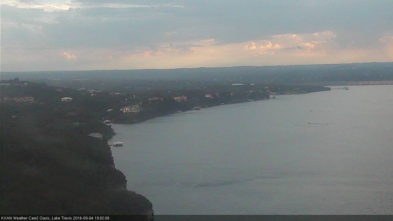 Lake Travis webcam, September 4, 2016 6:15 PM CT