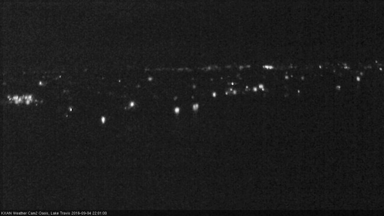 Lake Travis webcam, September 4, 2016 9:25 PM CT